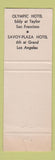 Matchbook Cover - Hotel Fresno CA