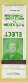 Matchbook Cover - McCutheon for Mercer County Commissioner
