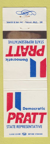Matchbook Cover - Pratt for State Representative WEAR