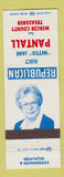 Matchbook Cover - Nettie Jane Pantall Mercer County Treasurer PA