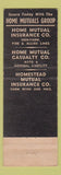 Matchbook Cover - Home Mutual Insurance Hiram Hopper Evansville IN