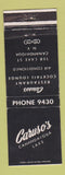 Matchbook Cover - Caruso's Restaurant Canandaigua NY