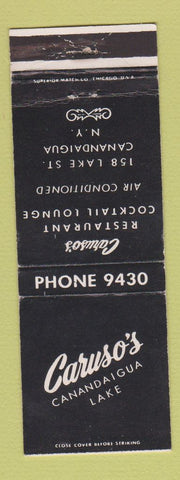 Matchbook Cover - Caruso's Restaurant Canandaigua NY