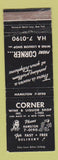 Matchbook Cover - Corner Wine Liquor New York City? WEAR