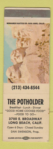 Matchbook Cover - The Potholder Restaurant Long Beach CA