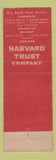 Matchbook Cover - Harvard Trust Company Cambridge Arlington Concord MA