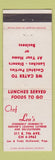 Matchbook Cover - Chef Leo's Restaurant Deli Denver Colorado