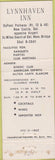 Matchbook Cover - Lynnhaven Inn New Castle DE