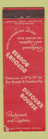Matchbook Cover - Dufour's Bourse Restaurant WEAR
