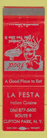 Matchbook Cover - La Festa Italian Restaurant Clifton Park NY