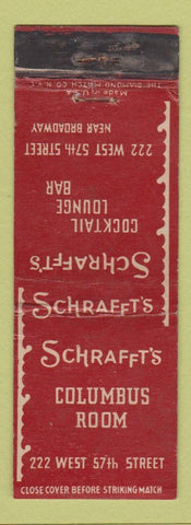 Matchbook Cover - Schrafft's Columbus Room New York City WEAR