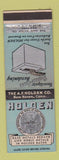 Matchbook Cover - Holden Metal Hardening New Haven CT