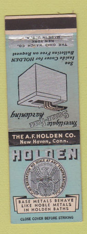 Matchbook Cover - Holden Metal Hardening New Haven CT