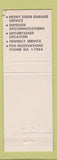 Matchbook Cover - Golden State Hotel San Francisco CA WEAR