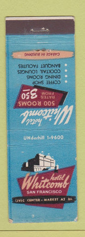 Matchbook Cover - Hotel Whitcomb San Francisco CA WEAR