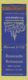 Matchbook Cover - Drumcastle Restaurant Baltimore MD WEAR