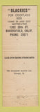 Matchbook Cover - Blackies Bar Bakersfield CA
