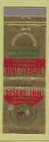 Matchbook Cover - Desert Inn Fresno CA