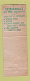 Matchbook Cover - Castagnola Seafood Restaurant San Francisco CA WEAR