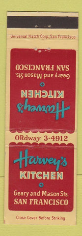 Matchbook Cover - Harvey's Kitchen San Francisco CA