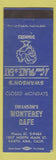Matchbook Cover - Swanson's Monterey Cafe Santa Ana CA