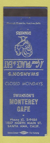 Matchbook Cover - Swanson's Monterey Cafe Santa Ana CA