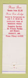 Matchbook Cover - The Rose Inn and Lodge Crossett AR