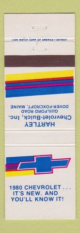 Matchbook Cover - 1980 Chevrolet Hartley Buick Dover Foxcroft ME