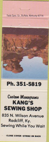 Matchbook Cover - Kang's Sewing Shop Radcliff KY