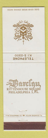 Matchbook Cover - The Barclay Philadelphia PA