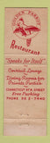 Matchbook Cover - Golden Parrot Restaurant Washington DC WEAR