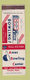 Matchbook Cover - Ames Bowling Center Omaha NE WEAR