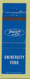 Matchbook Cover - University Ford WEAR