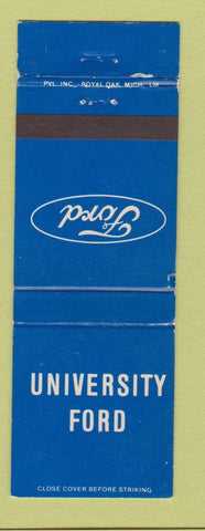 Matchbook Cover - University Ford WEAR