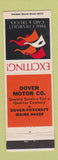 Matchbook Cover - Dover Motors Dover Foxcroft ME 1966 Chevrolet