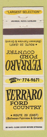 Matchbook Cover - Ferraro Ford North East PA