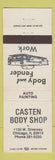 Matchbook Cover - Casten Body Shop Chicago IL WEAR