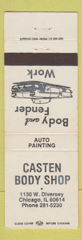 Matchbook Cover - Casten Body Shop Chicago IL WEAR