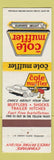 Matchbook Cover - Cole Muffler
