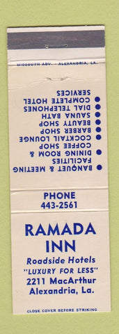 Matchbook Cover - Ramada Inn Alexandria LA WEAR