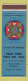 Matchbook Cover - VFW Villa Park IL