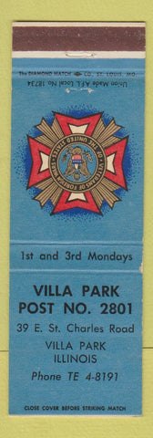Matchbook Cover - VFW Villa Park IL