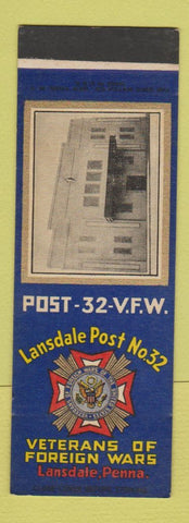 Matchbook Cover - VFW Lansdale PA Post 32 SAMPLE