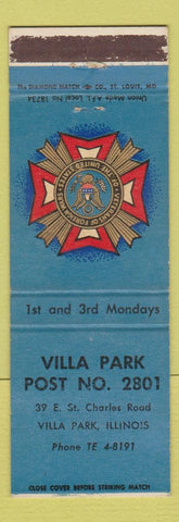 Matchbook Cover - VFW Villa Park IL WEAR