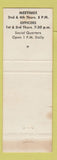 Matchbook Cover - Moose Lodge Kearny Mesa San Diego CA WEAR