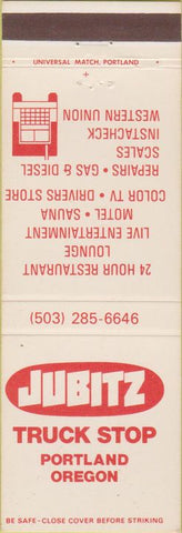 Matchbook Cover - Jubitz Truck Stop Portland OR