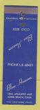 Matchbook Cover - Blue Heaven Long Beach CA Bar WEAR