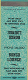 Matchbook Cover - Bongo Lounge Salt Lake City UT teal