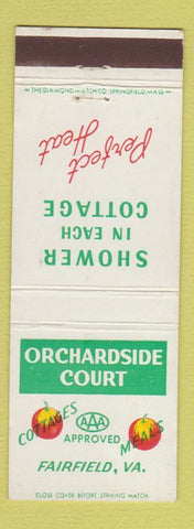 Matchbook Cover - Orchardside Court Motel Fairfield VA