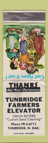 Matchbook Cover - Tunbridge Farmers Elevator ND hillbilly WEAR